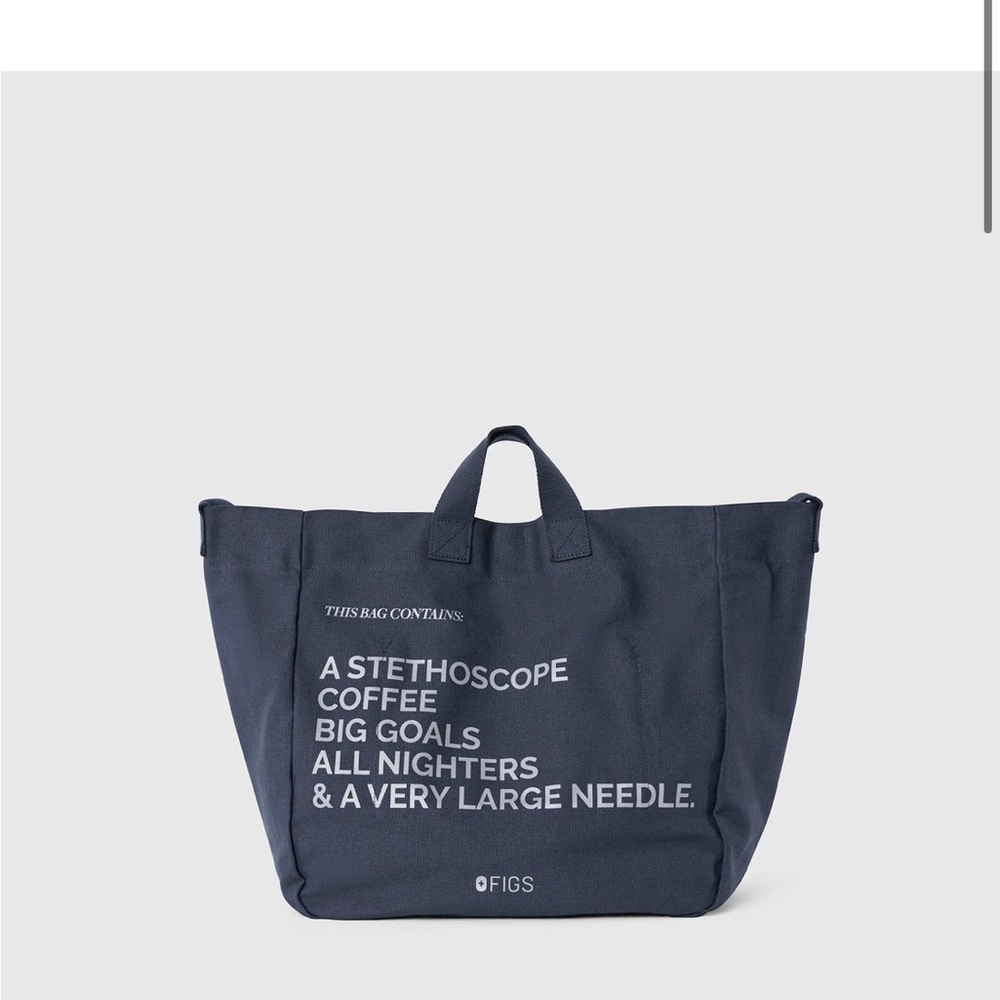 Figs A Very Large Needle Tote Canvas Dark Harbor Brand New Sold Out